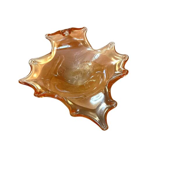 Rare Murano Italian glass leaf bowl - Picture 1 of 6